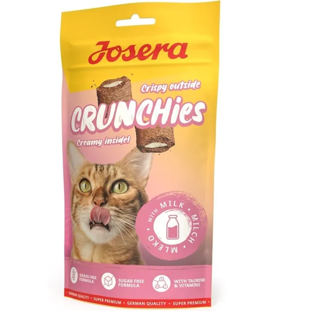 JOSERA Crunchies with Milk 60 g křupavé pamlsky s mlékem pro kočky
