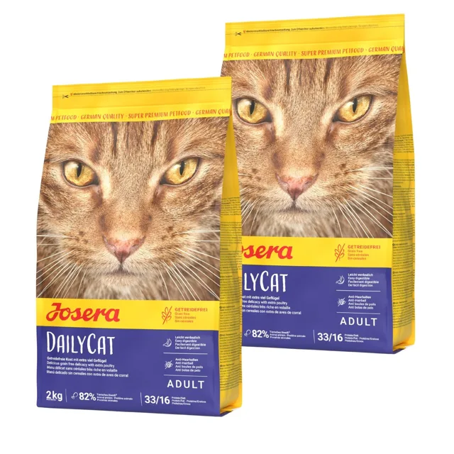 JOSERA Daily Cat 2x2 kg krmivo bez obilovin pro dospělé kočky