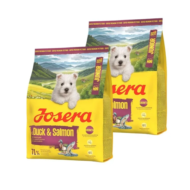 JOSERA Duck and Salmon Junior Mini 2x900g pro správný vývoj štěňat malých plemen