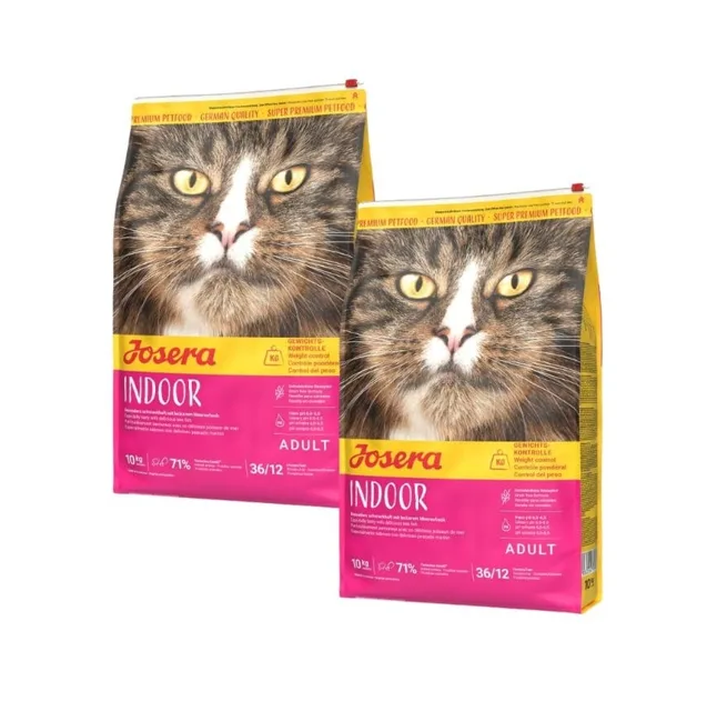 JOSERA Indoor 2x10 kg bezobilné krmivo pro kastrované kočky