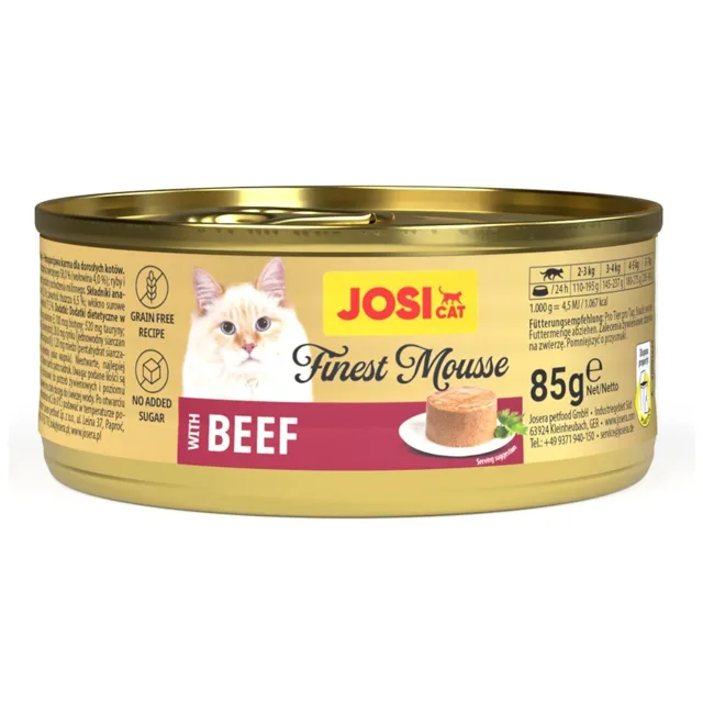 JOSERA JosiCat Finest Mousse s hovězím masem 85 g pěna s hovězím masem pro kočky