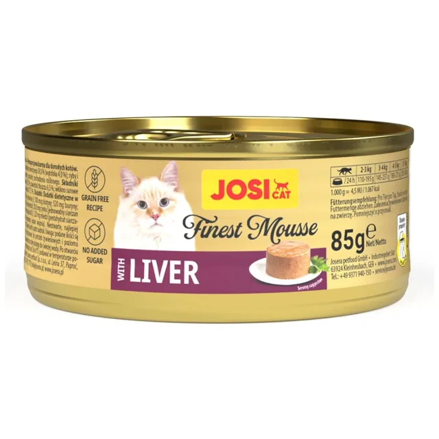 JOSERA JosiCat Finest Mousse with Liver 85 g pěna s játry pro kočky