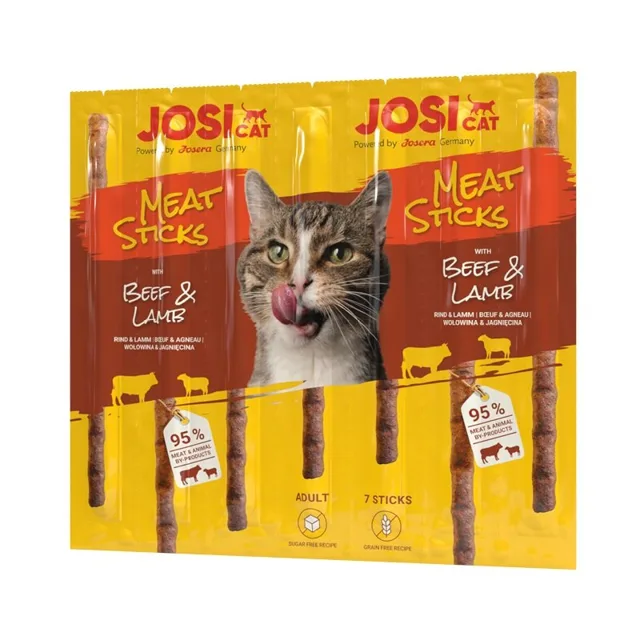 JOSERA JosiCat Meat Sticks hovězí a jehněčí tyčinky pro kočky 35g