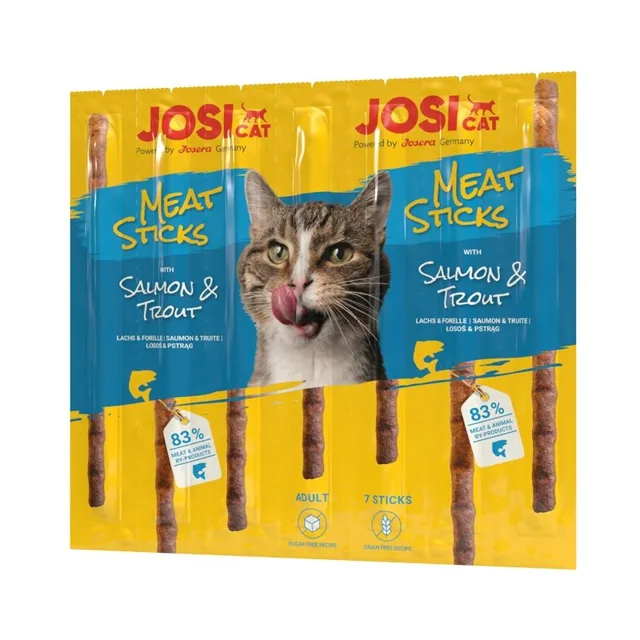 JOSERA JosiCat Meat Sticks tyčinky s lososem a pstruhem pro kočky 35g