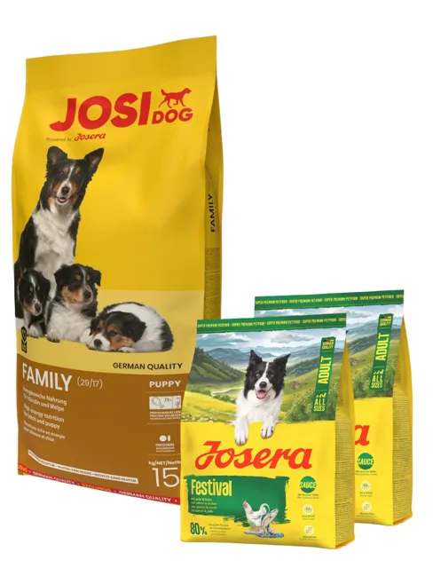 JOSERA JosiDog Family 15 kg + 2x900g krmiva ZDARMA