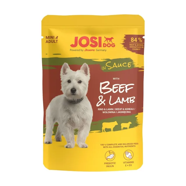 JOSERA JosiDog Mini Adult Hovězí a jehněčí v omáčce 100 g krmivo pro psy