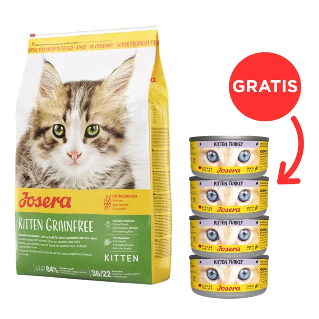 JOSERA Kitten GrainFree krmivo pro koťata 10 kg + 4 konzervy ZDARMA