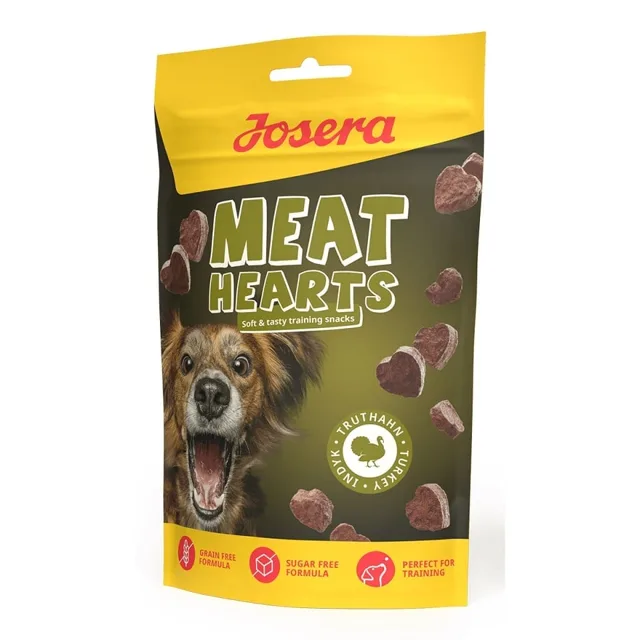 JOSERA Meat Hearts Turkey krůtí tréninkové pamlsky 70g