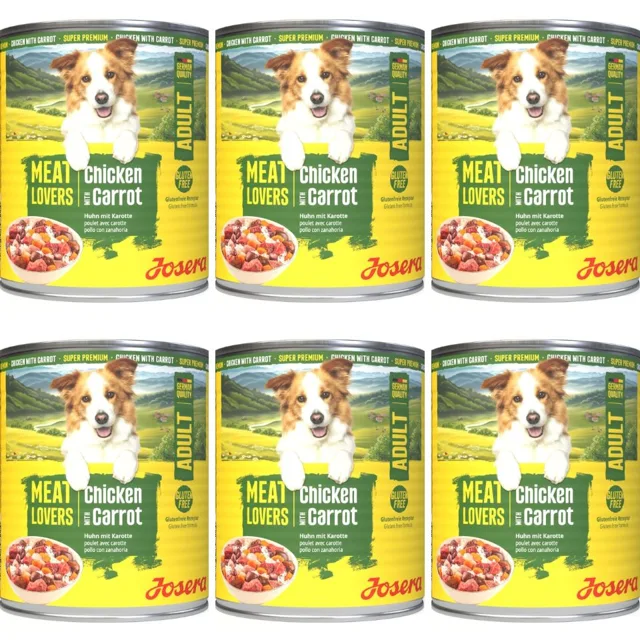 JOSERA Meat Lovers Menu Chicken and Carrot 6x800 g kuřecí a mrkev konzervy pro psy