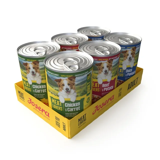 JOSERA Meat Lovers Menu Multipack 6x400 g hovězí, kuřecí a kachní, krmivo pro psy
