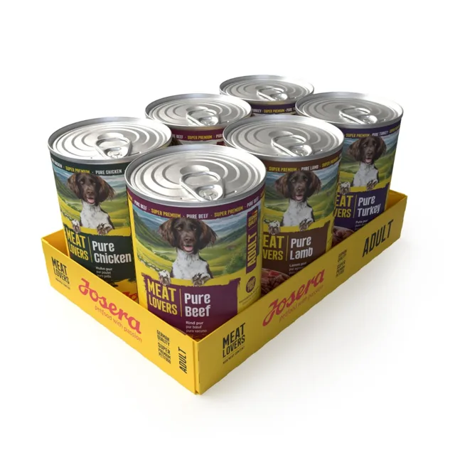 JOSERA Meat Lovers Pure Multipack 6x400 g hovězí, kuřecí, jehněčí a krůtí, krmivo pro psy