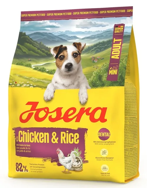 JOSERA Mini Adult Chicken and Rice 900g bezglutenové krmivo pro psy malých plemen