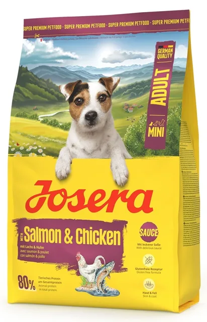 JOSERA Mini Adult Salmon and Chicken 3kg bezglutenové krmivo s lososem pro psy malých plemen
