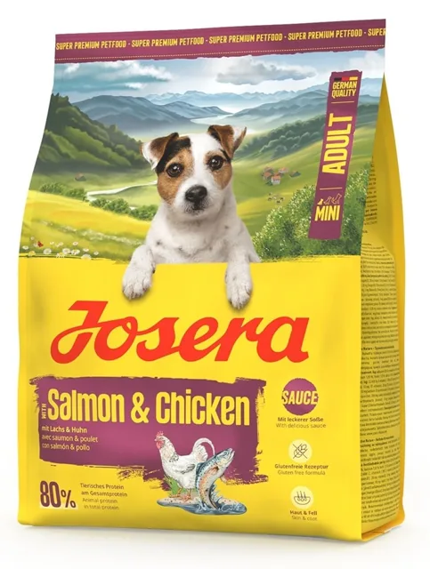 JOSERA Mini Adult Salmon and Chicken 900g bezglutenové krmivo s omáčkou pro psy malých plemen