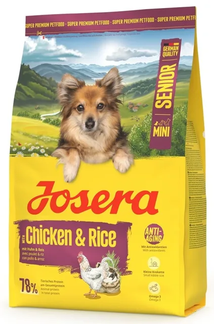 JOSERA Mini Senior Chicken and Rice 3kg bezglutenové krmivo pro starší psy malých plemen