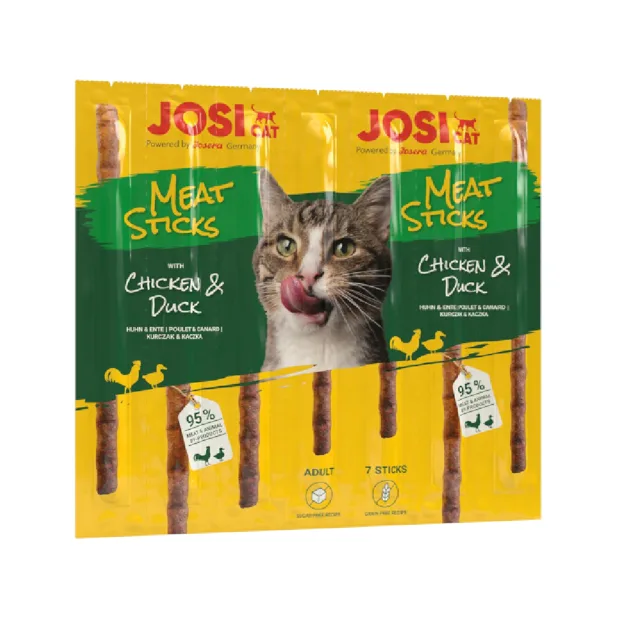 JosiCat Meat Sticks s kuřecím a kachním - 35 g