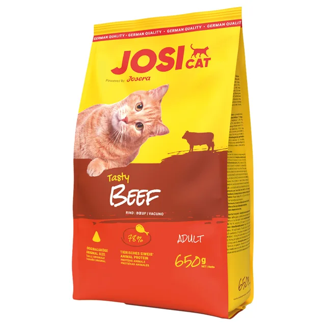 JosiCat s lahodným hovězím - výhodné balení: 5 x 650 g