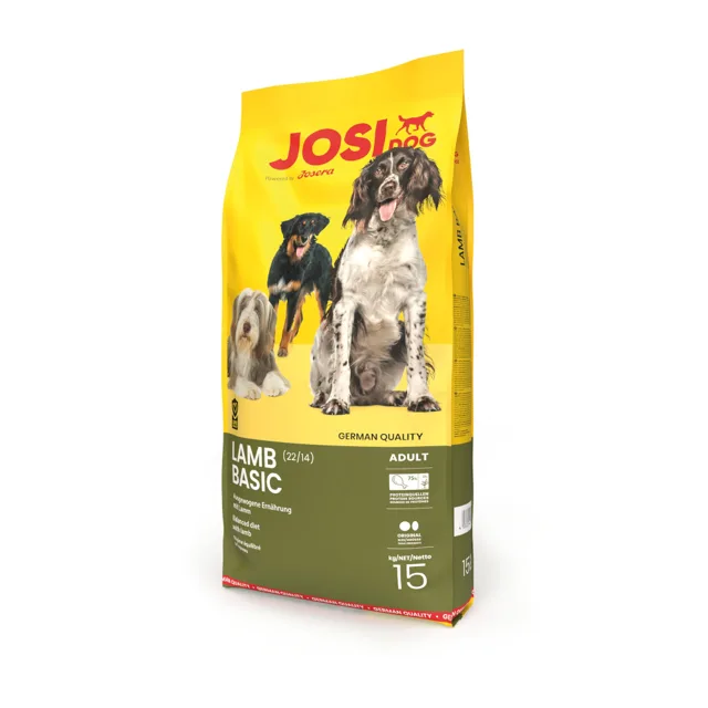 JosiDog Basic s jehněčím - výhodné balení: 2 x 15 kg