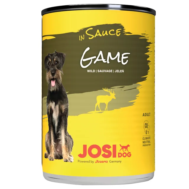 JosiDog vlhké krmivo v omáčce 2 x 12 ks (24 x 415 g) - hovězí