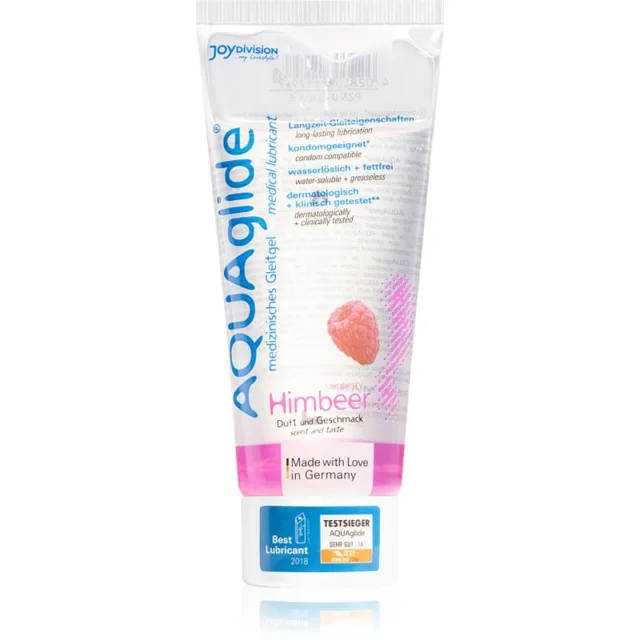 JoyDivision AQUAglide lubrikační gel s příchutí Raspberry 100 ml