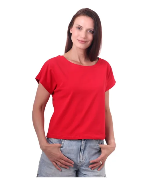 Jožánek Dámské crop top tričko Edita – červená