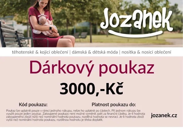 Jožánek Dárkový poukaz Jožánek® v hodnotě 3000,-Kč