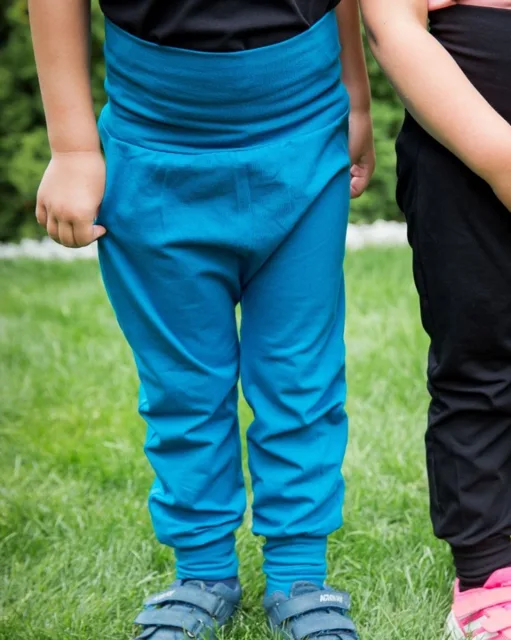 Jožánek Dětské baggy tepláky, LEHKÉ – tmavý tyrkys 128