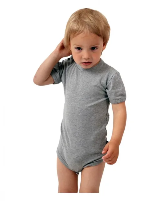 Jožánek Kojenecké body, krátký rukáv, šedý melír 56
