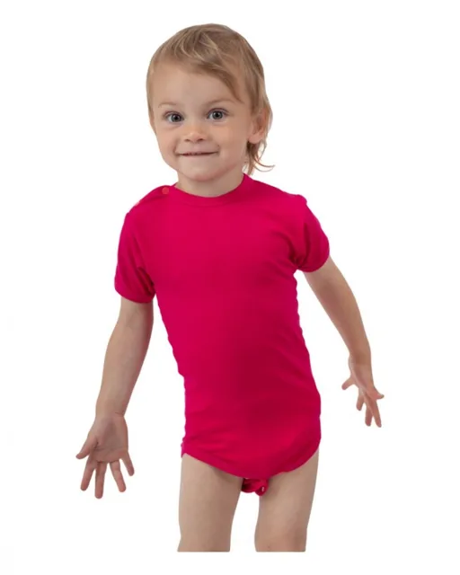 Jožánek Kojenecké body, krátký rukáv, sytě růžové 56