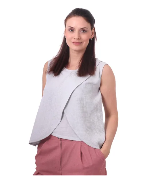 Jožánek Kojicí mušelínové triko, tílko Maja, šedé L/XL