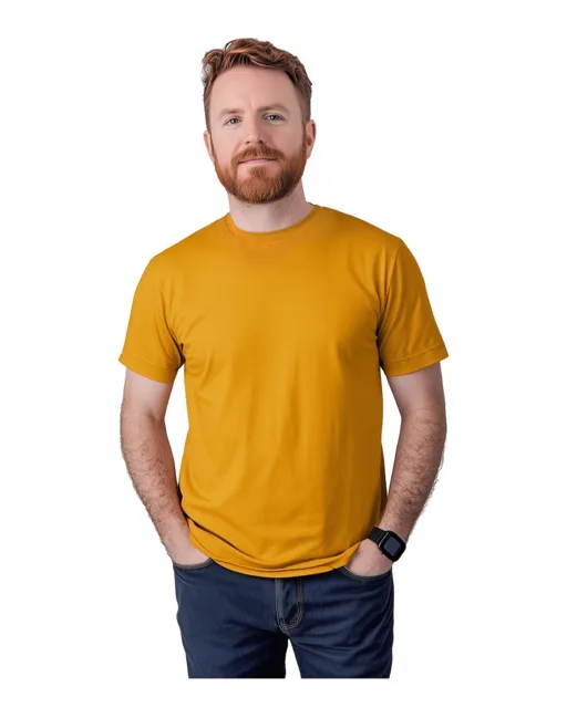 Jožánek Pánské tričko Marek, krátký rukáv – hořčičové M