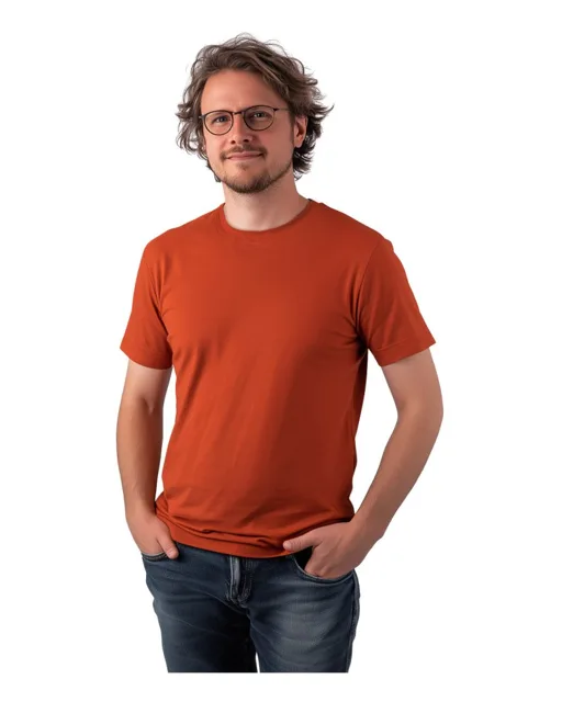 Jožánek Pánské tričko Marek, krátký rukáv – skořicové XL