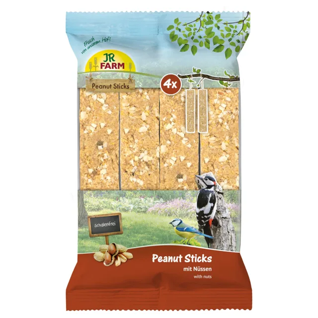 JR Farm 4x Arašídové tyčinky loupané 640 g - s ořechy