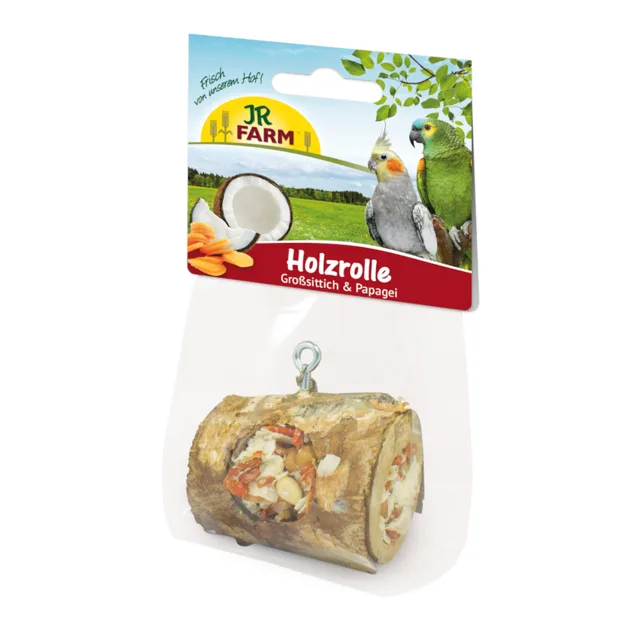 JR Farm Dřevěná rolka pro korely a papoušky - 150 g