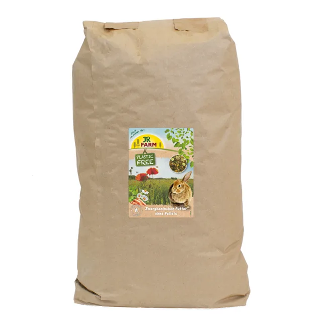 JR Farm Plastic Free zakrslý králík bez granulí - 5 kg