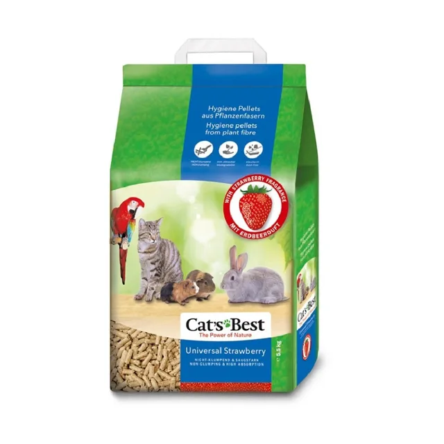 JRS Cats Best Universal s jahodovou vůní 10L  dřevěná podestýlka