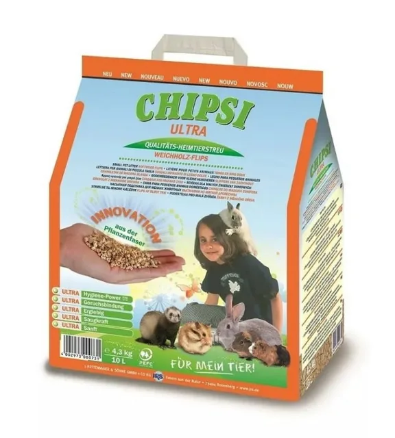 JRS Chipsi Ultra 10l (4,5 kg) absorpční podestýlka pro malá zvířata