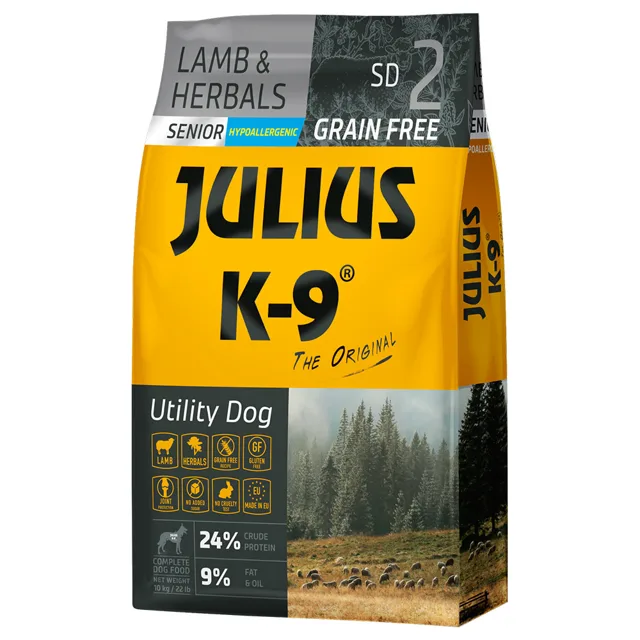 JULIUS K-9 Senior/Light jehněčí a bylinky - Výhodné balení: 2 x 10 kg