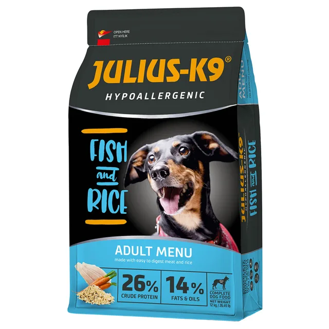 JULIUS-K9 High Premium Adult Hypoallergenic s rybou - Výhodné balení: 2 x 12 kg