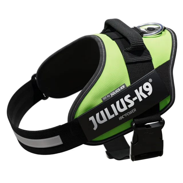 Julius-K9 IDC®-postroj - neonově zelený - Velikost L: Obvod hrudi 63 - 85 cm