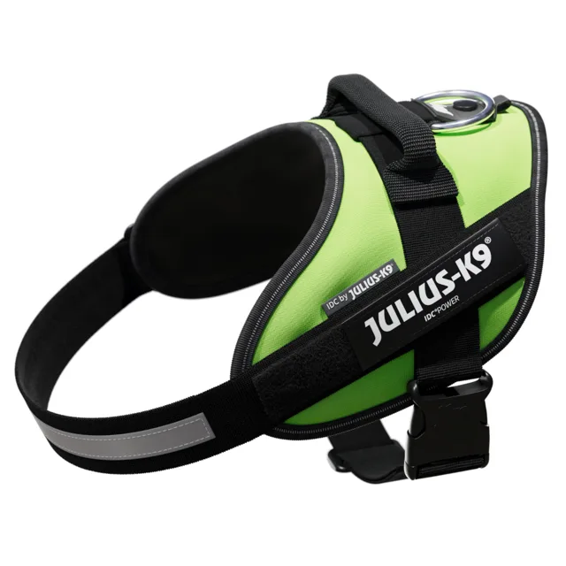 Julius-K9 IDC®-postroj - neonově zelený - Velikost M: Obvod hrudi 58 - 76 cm
