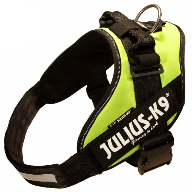 Julius-K9 IDC®-postroj - neonově zelený - Velikost S: Obvod hrudi 49 - 67 cm