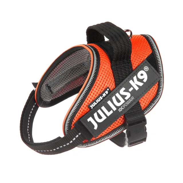 JULIUS-K9 IDC® POWAIR postroj - oranžový - Velikost L/1: obvod hrudníku 63–85 cm