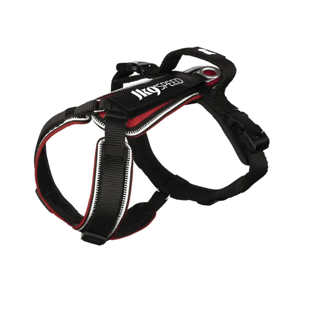 Julius-K9 Speed postroj pro psy, červený - velikost S: Obvod hrudníku 46 - 65 cm