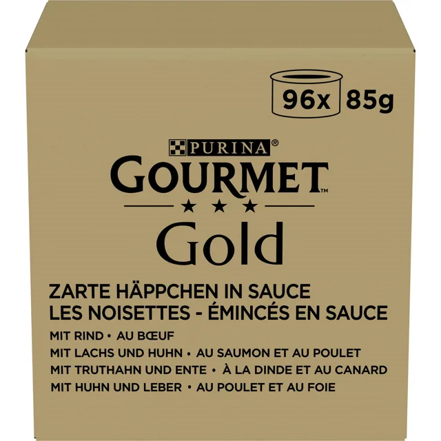 Jumbo balení: Gourmet Gold konzervy 96 x 85 g - Mousse - hovězí, králík, jehněčí, telecí