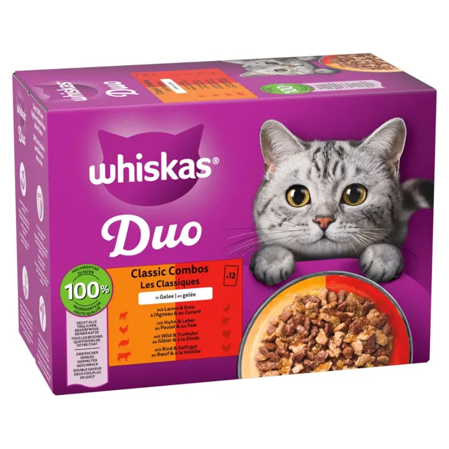Jumbopack WHISKAS DUO kapsičky 96 x 85 g - Ocean Delights v želé