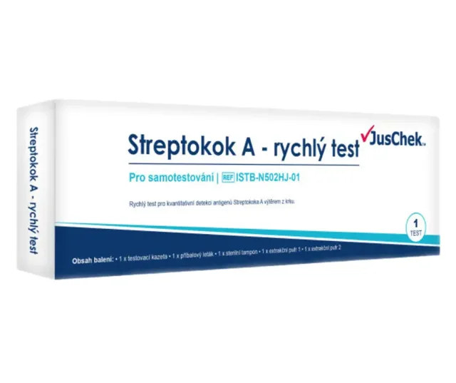 JusChek Streptokok A - rychlý test 1ks