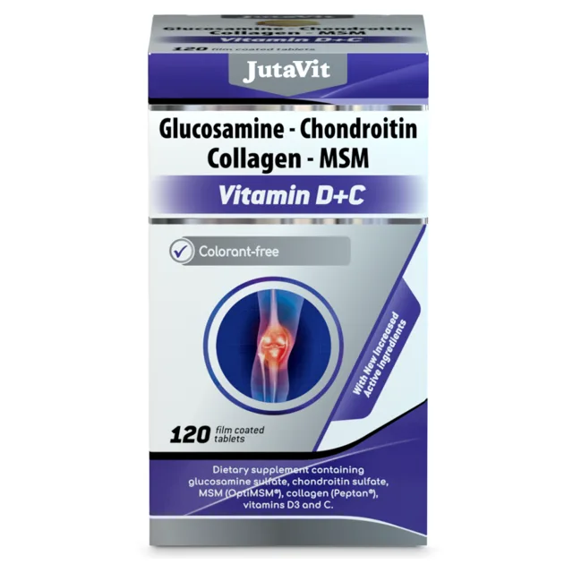 JUTAVIT Glukosamin, chondroitin, kolagen, MSM a vitamíny D+C 120 tablet