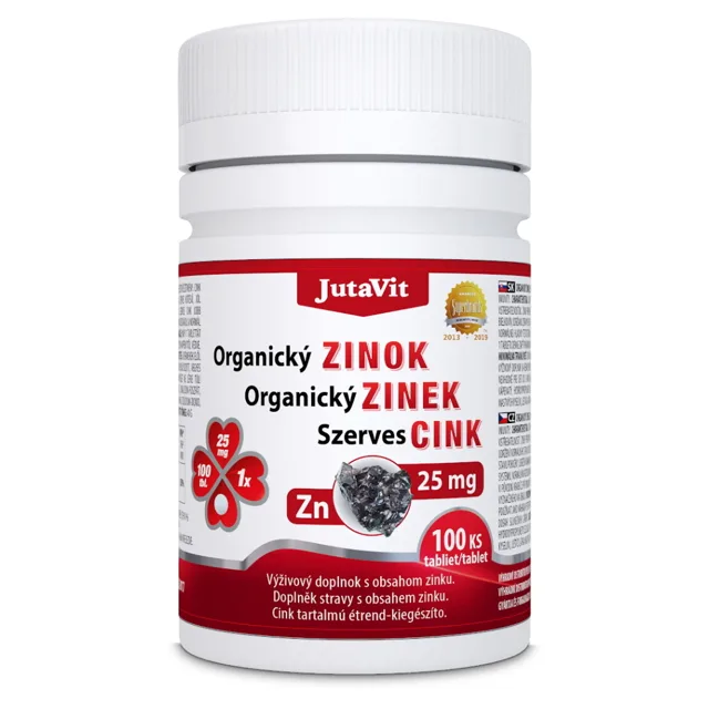JUTAVIT Organický Zinek 25 mg 100 tablet