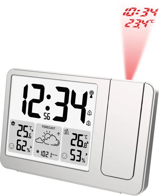 JVD Rádiem řízená meteorologická stanice s projektorem RB3539